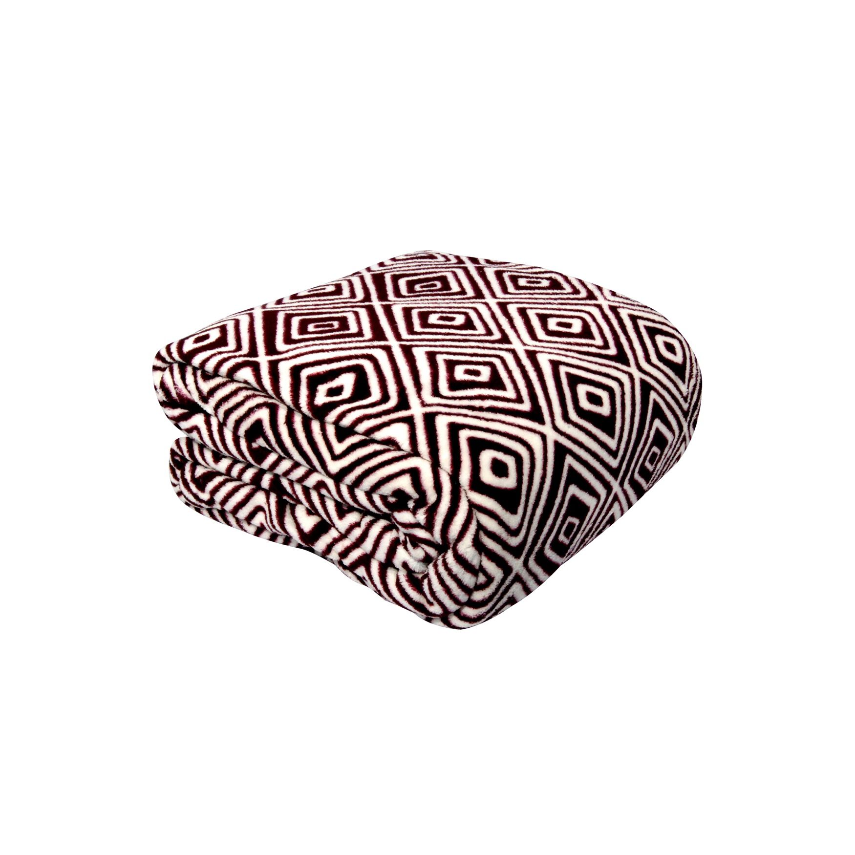 Luxury Kyllian Printed Square Microplush Blanket, RED, hi-res image number 0