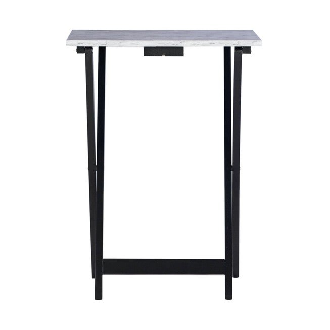 Jasper Tray Table Set White Faux Marble, , alternate image number 6