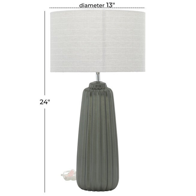 Grey Ceramic Traditional Table Lamp, , alternate image number null