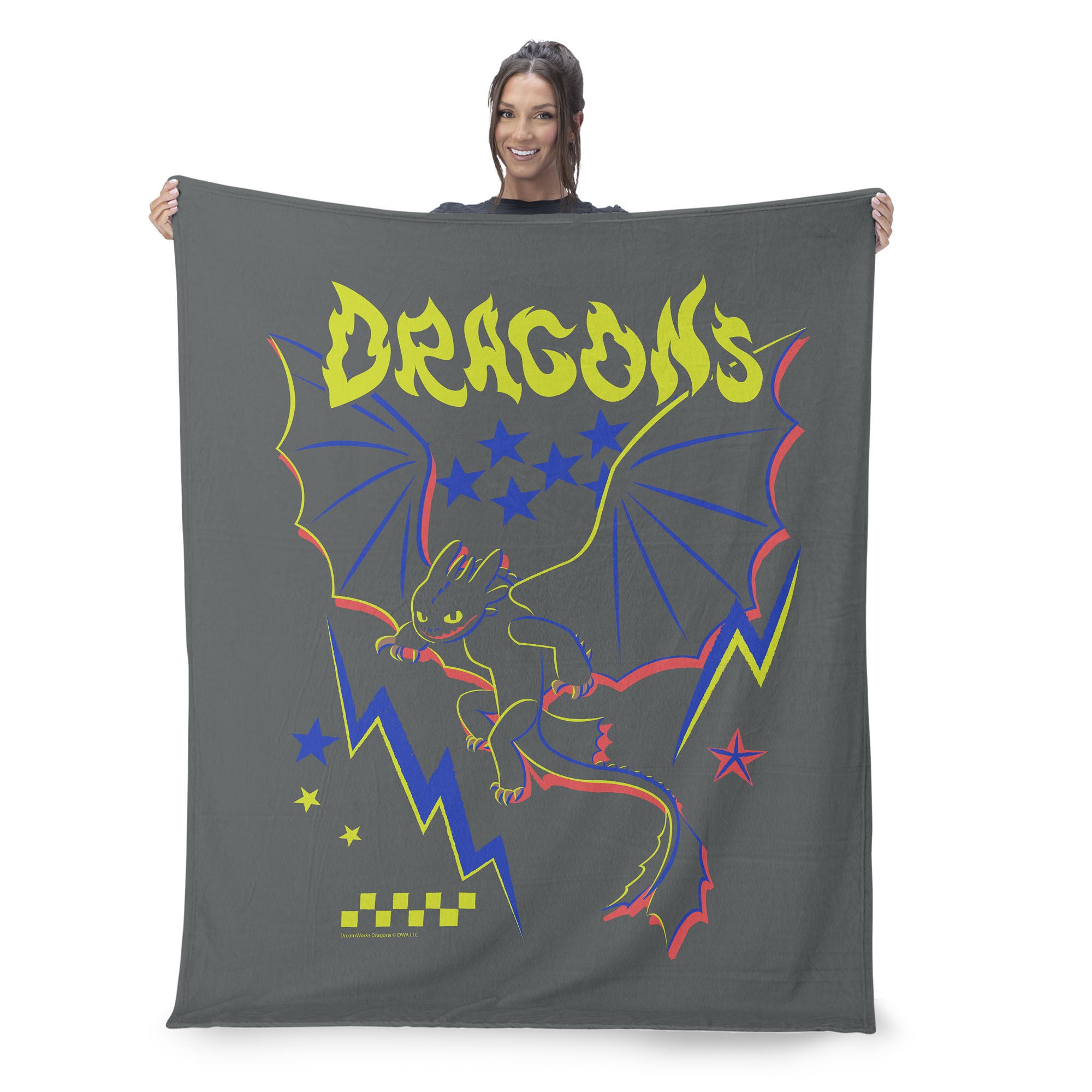 How to Train Your Dragon Silk Touch Sherpa Throw Blanket 50x60 inches, NEON, on-hover image number 1