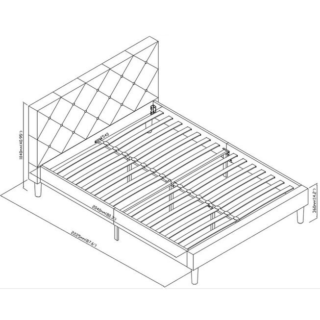 Monticello Platform Bed, Queen, Gray, , alternate image number 12