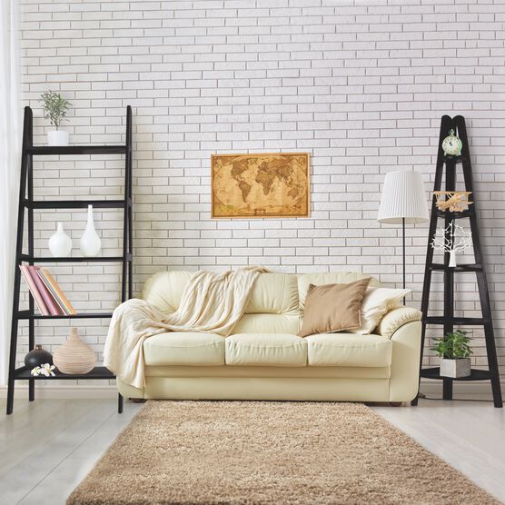 5-Shelf Corner Ladder Bookcase-Espresso, , alternate image number null