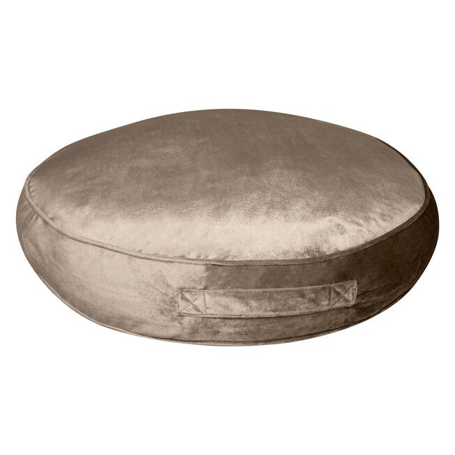 Panne Velvet Round Floor Pillow , , on-hover image number 1