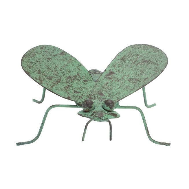 Iron Metal Bumble Bee Garden Accent (Set of 2), GREEN/BLACK, hi-res image number 0