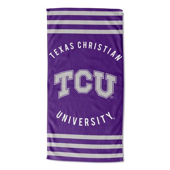 TCU Stripes Beach Towel, MULTI, hi-res image number null