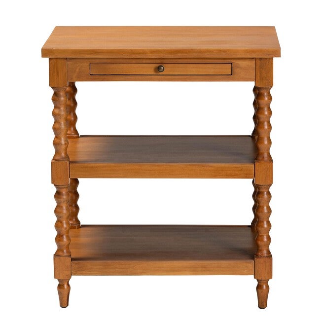 Imogene Retro-Modern Walnut Brown Finished Wood End Table, , alternate image number 2