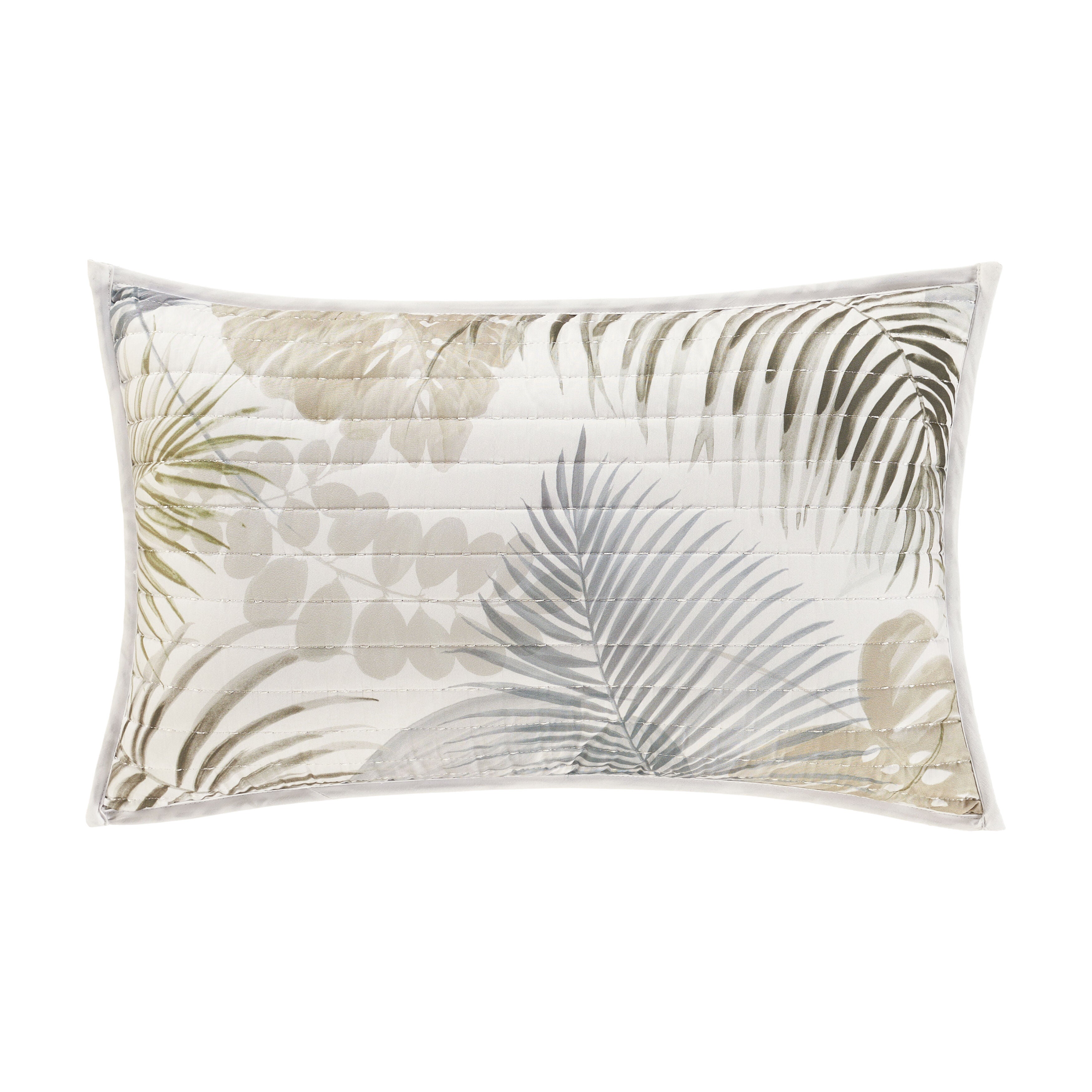 Hatteras Quilt Quilted Boudoir Decorative Throw Pillow, NATURAL, alternate image number 2