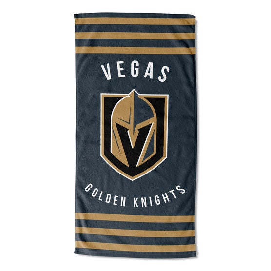 Golden Knights Stripes Beach Towel, MULTI, hi-res image number null
