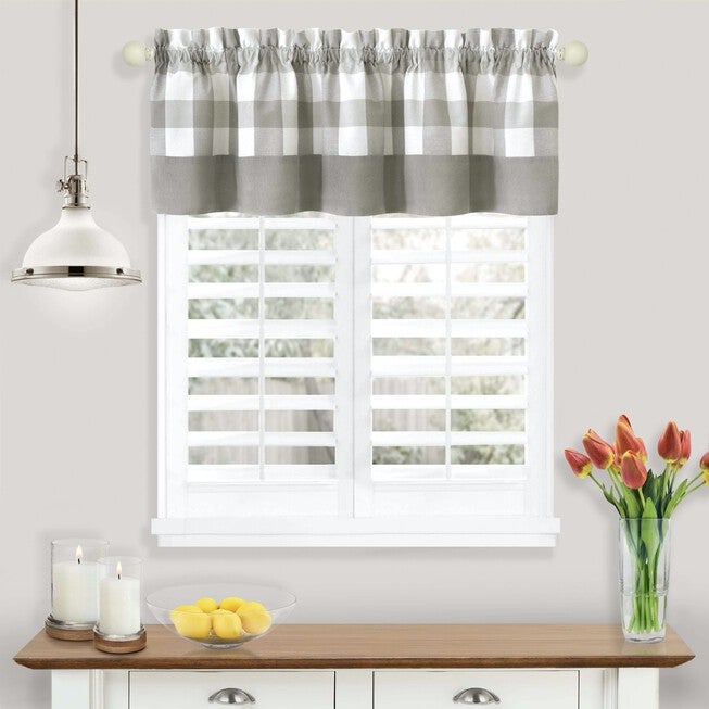 Hunter Window Curtain Valance, GREY, hi-res image number null