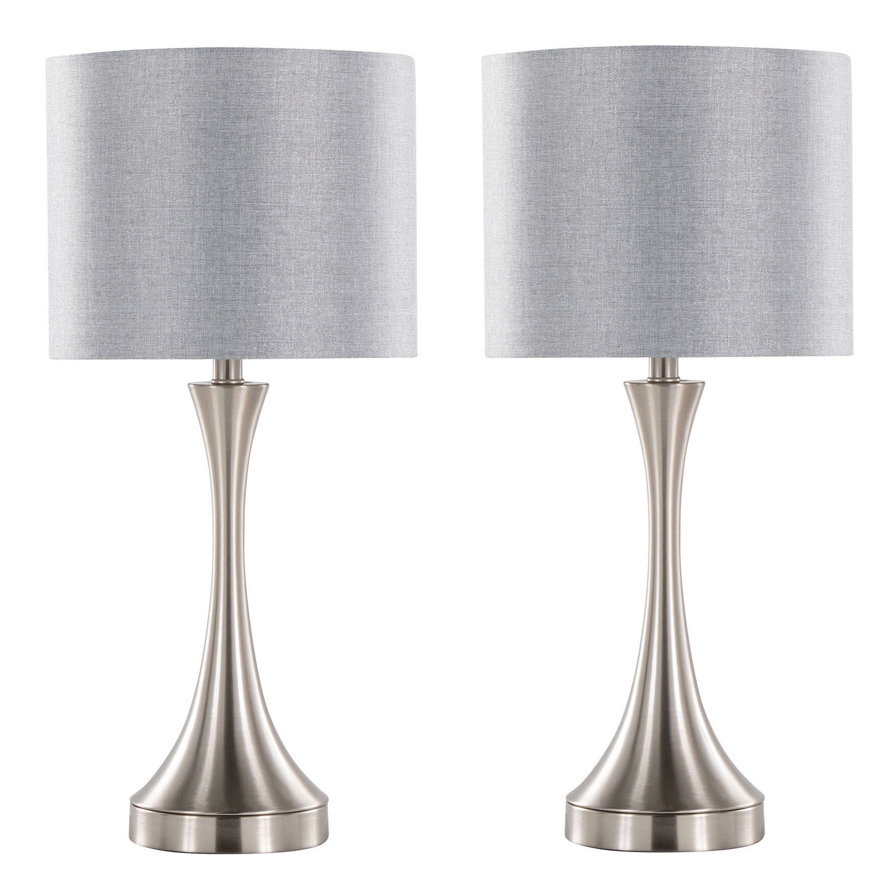 Lenuxe 25 inches Metal Table Lamp With Usb - Set Of 2, , on-hover image number 1