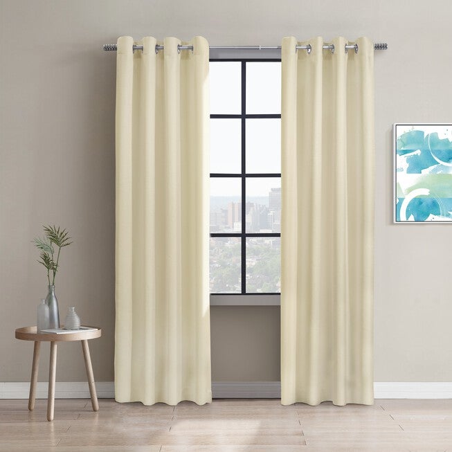 Habitat Castillo Indoor Single Grommet Curtain Panel, IVORY, hi-res image number 0