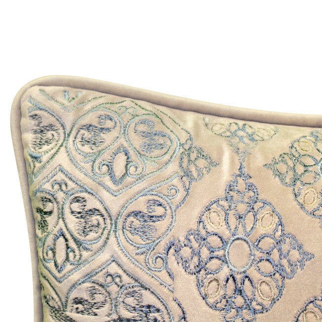 Edie@Home Velvet Patchwork Embroidered Lumbar Decorative Pillow Dec Pillow, , alternate image number null