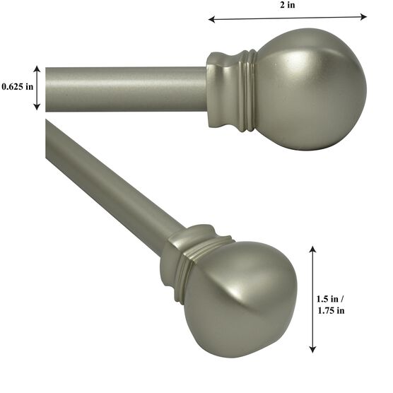 48"-86" Rod set with Ball Finial, , alternate image number null