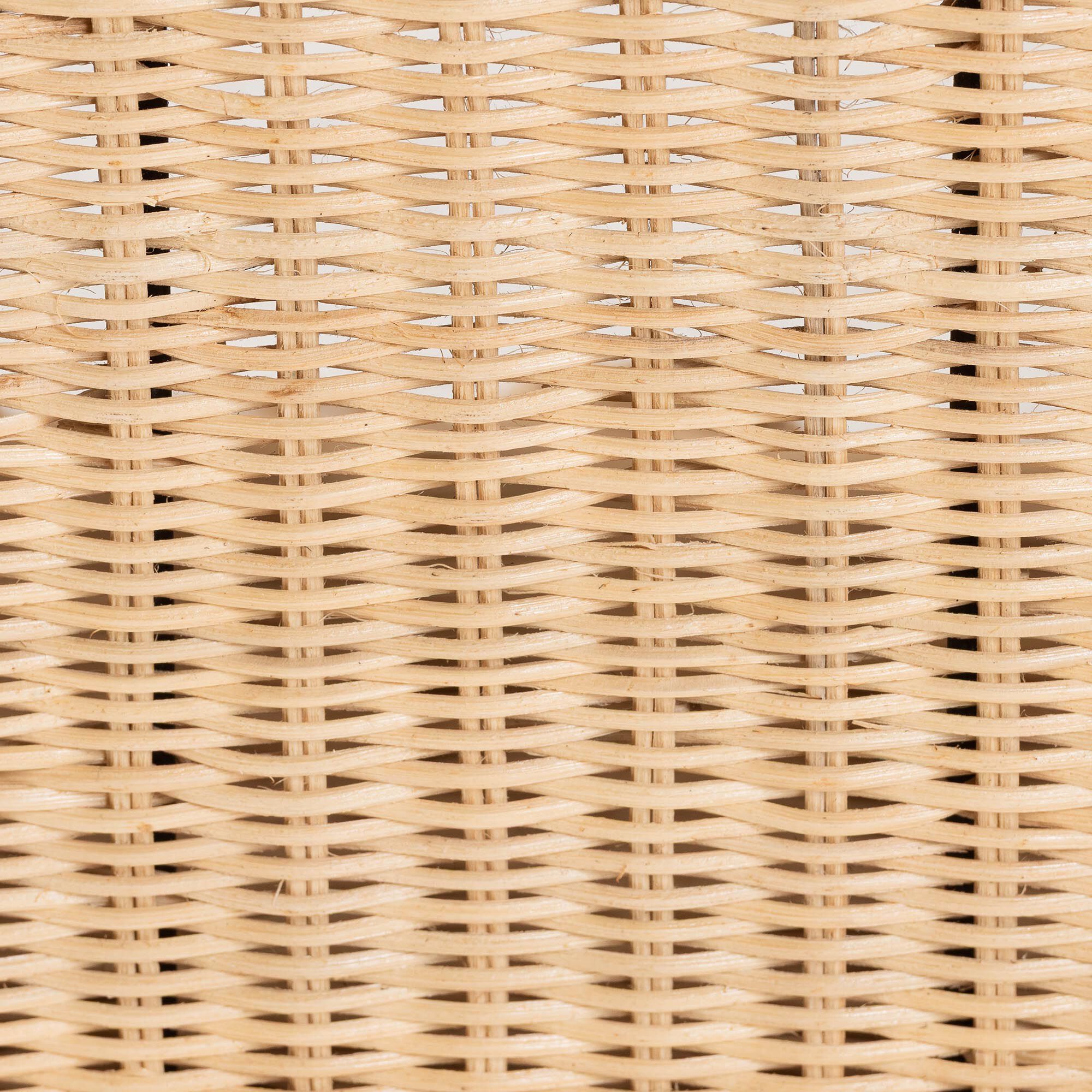 Rotem Natural Rattan Ottoman with Cushion, BROWN, alternate image number 5