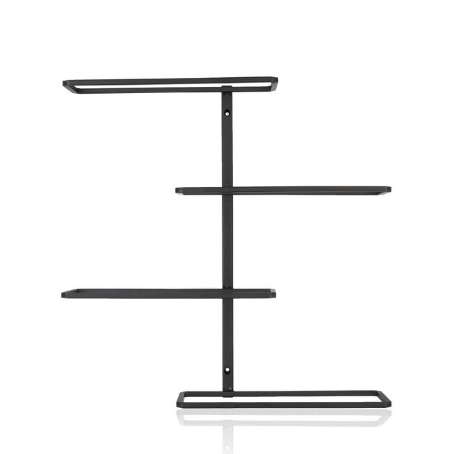 Four Bottle Wall Mounted Wine Rack By True, BLACK, hi-res image number null