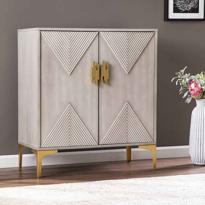Lantara Modern Storage Cabinet, GRAY, hi-res image number 0
