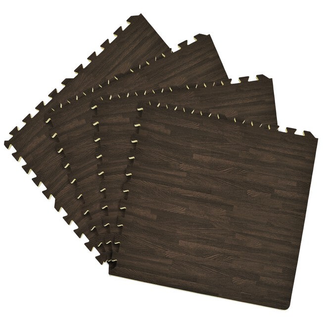 Interlocking Foam 24 inches x 24 inches Anti Fatigue Floor Tiles 4 tiles/16 Sq. Ft., CHARCOAL, hi-res image number null