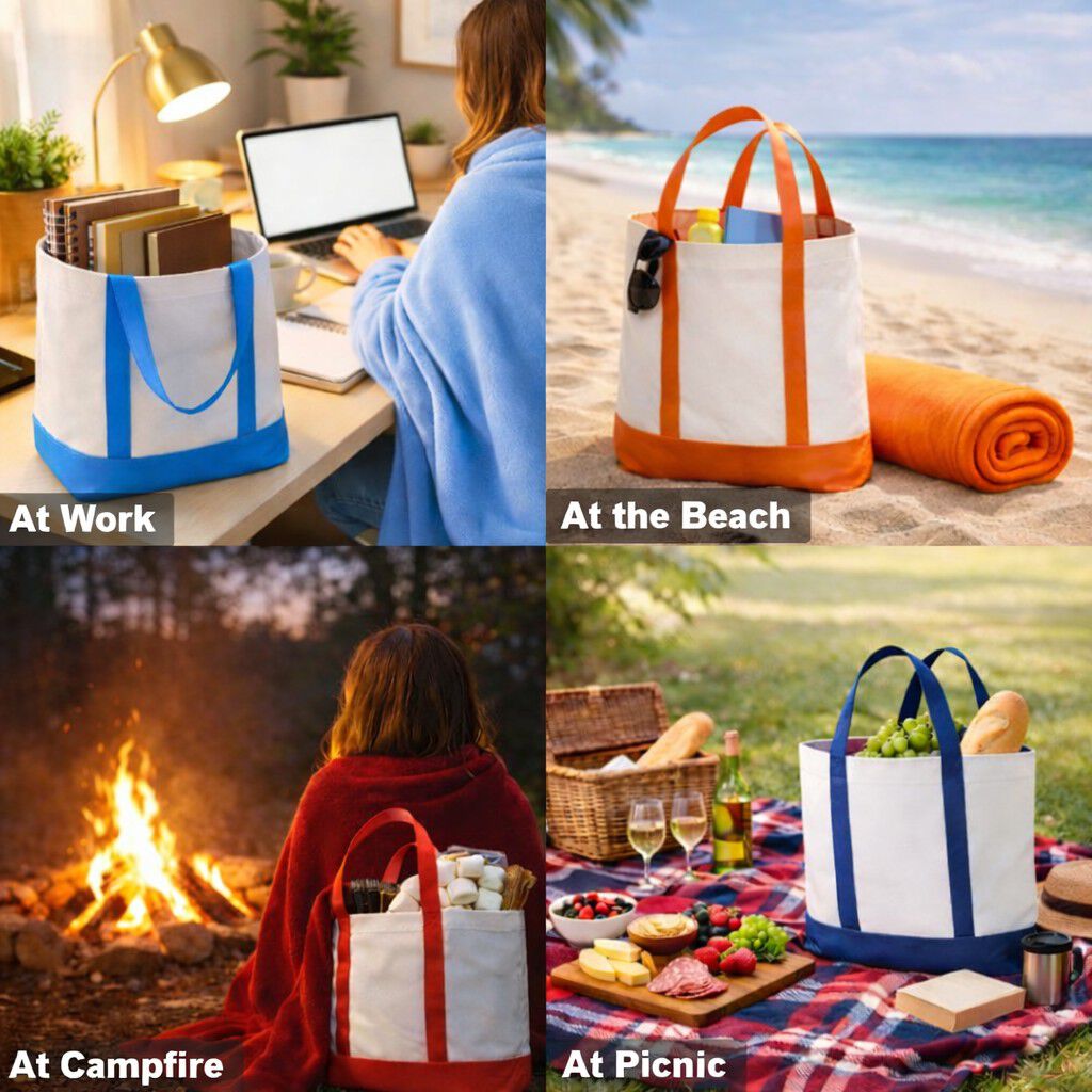 Tote Bag With Free Throw, , alternate image number 2