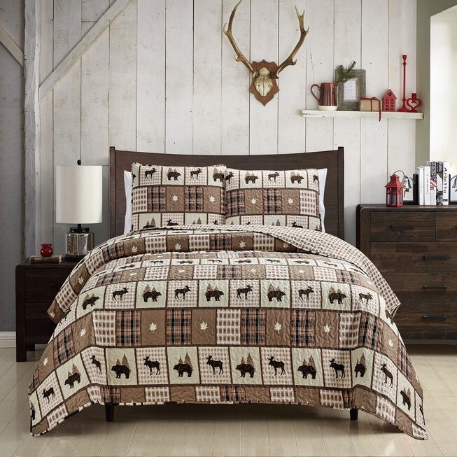 Yellowstone Quilt Set, ANIMAL PRINT, hi-res image number 0