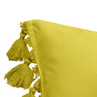 Edie @ Home Indoor/Outdoor Colorblock Tassel Fringe Decorative Throw Pillow 12X20, Citron, , alternate image number null