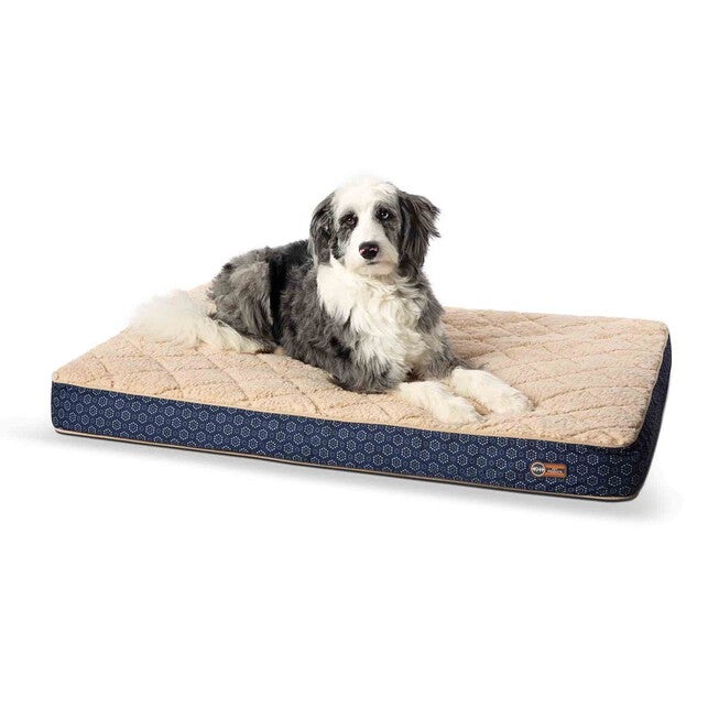 Orthopedic Quilt Top Pet Bed, NAVY, hi-res image number null