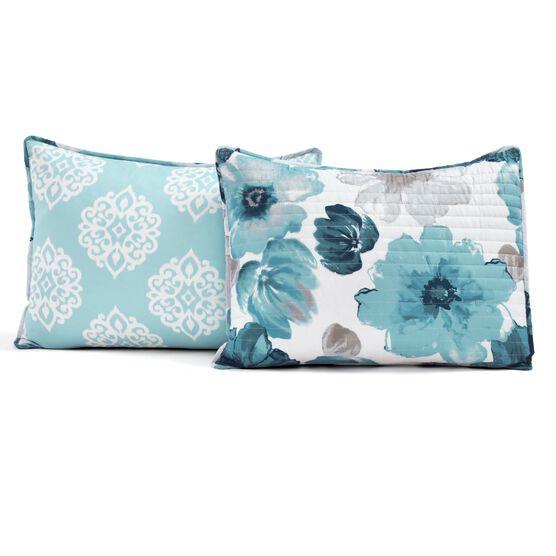 Lush Décor Leah Quilt Blue 3Pc Set, , alternate image number null