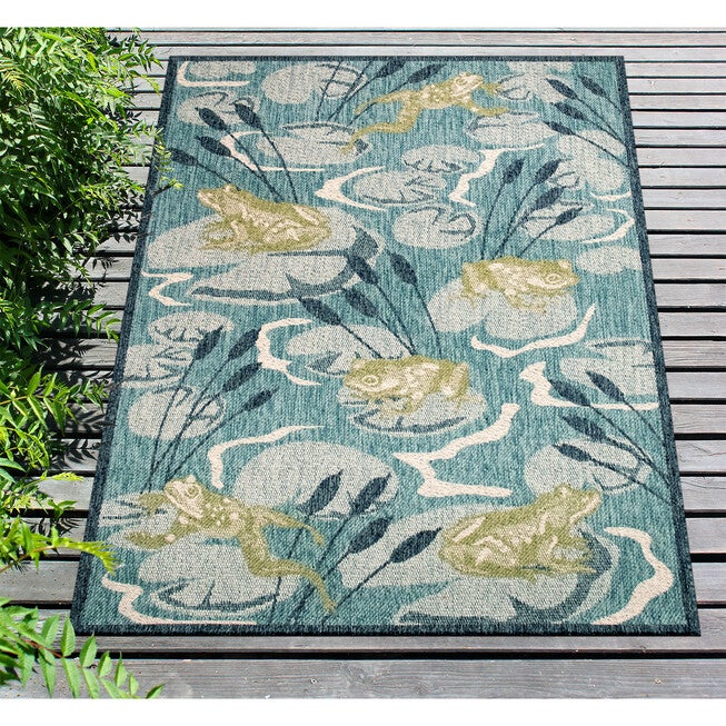 Liora Manne Portofino Frog Pond Indoor/Outdoor Rug, , alternate image number null