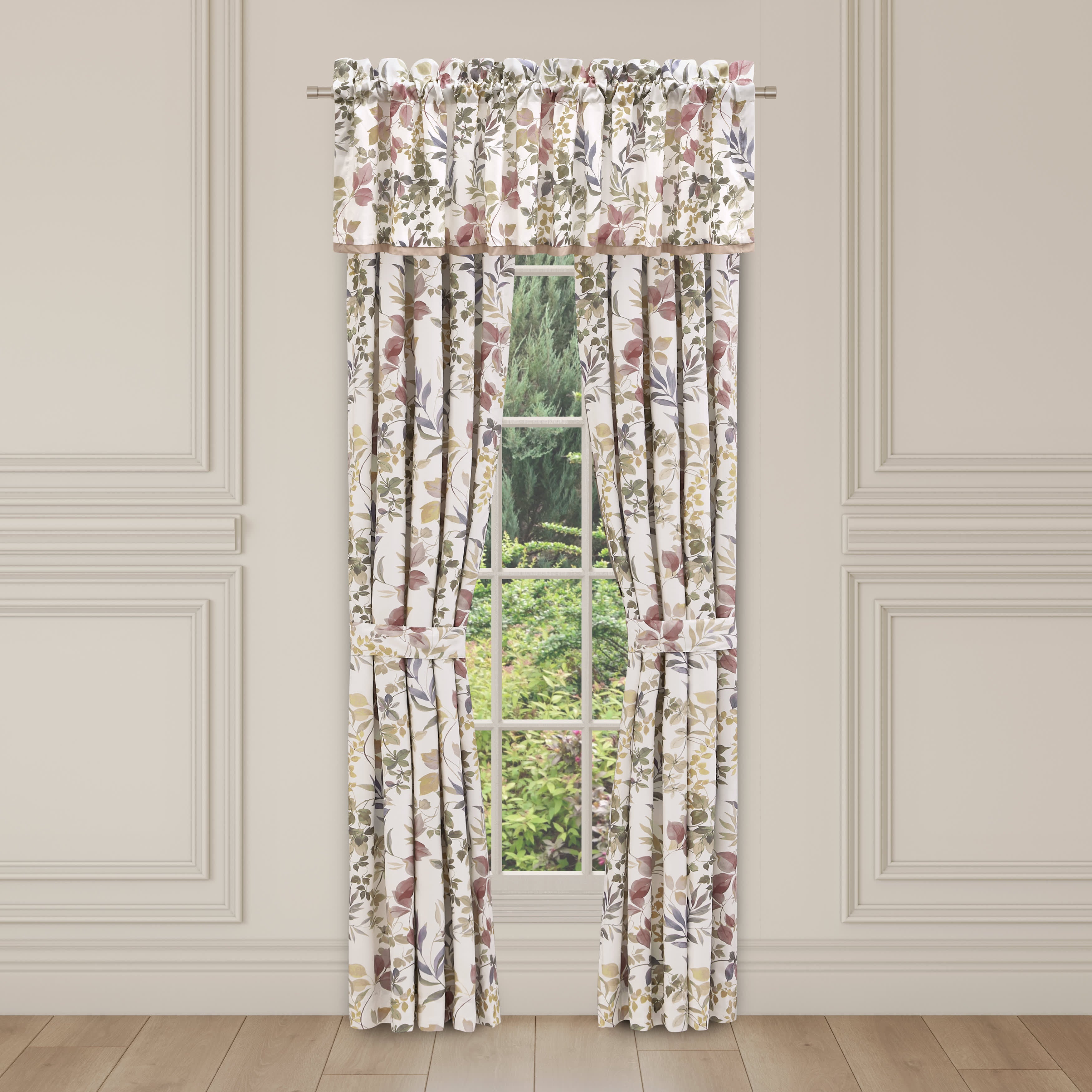 Rosewood Window Straight Valance, ROSE, alternate image number 1