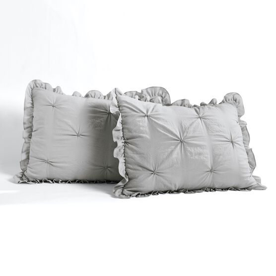Ravello Pintuck Ruffle Skirt Bedspread 3 Pc Set, , alternate image number null