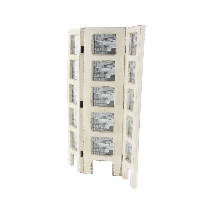 White Wood Farmhouse Room Divider Screen, 51 inches x 1 inches x 27 inches, , alternate image number 4