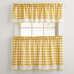 Buffalo Check Tier Curtain Set, Valance Not Included