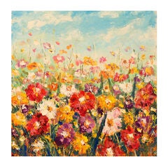 Floral Palette All-Weather Outdoor Canvas Art