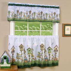 Home Sweet Home Tier and Valance Window Curtain Set