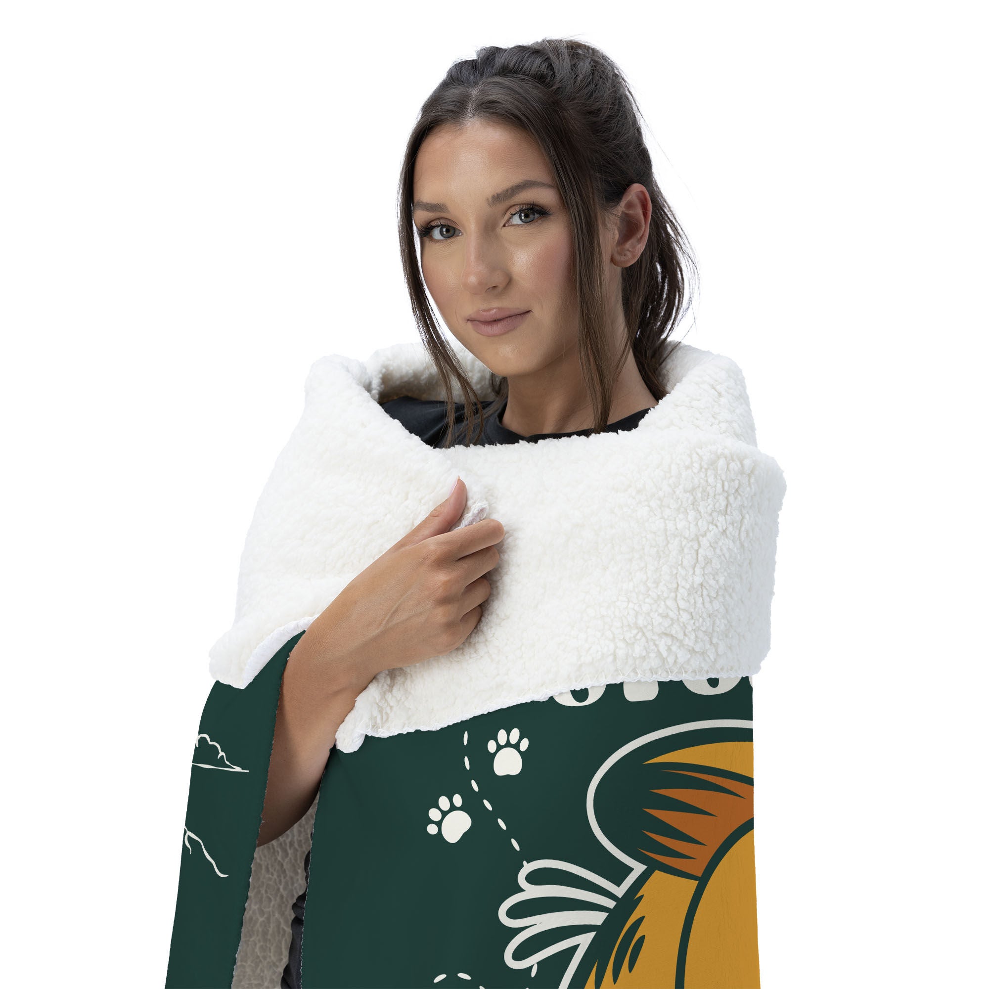 Nickelodeon Garfield Stop For Lunch Silk Touch Sherpa Throw Blanket 50x60 Inches, GREEN, alternate image number 2