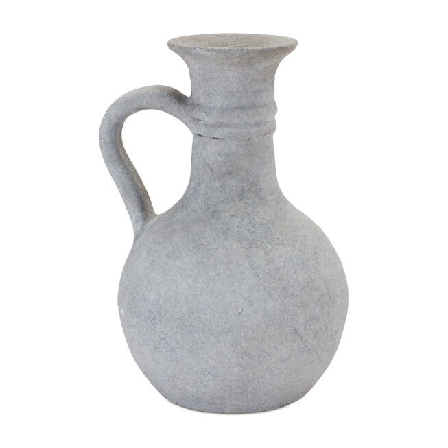 Grey Pitcher Vase 9 inchesH, GREY, hi-res image number 0