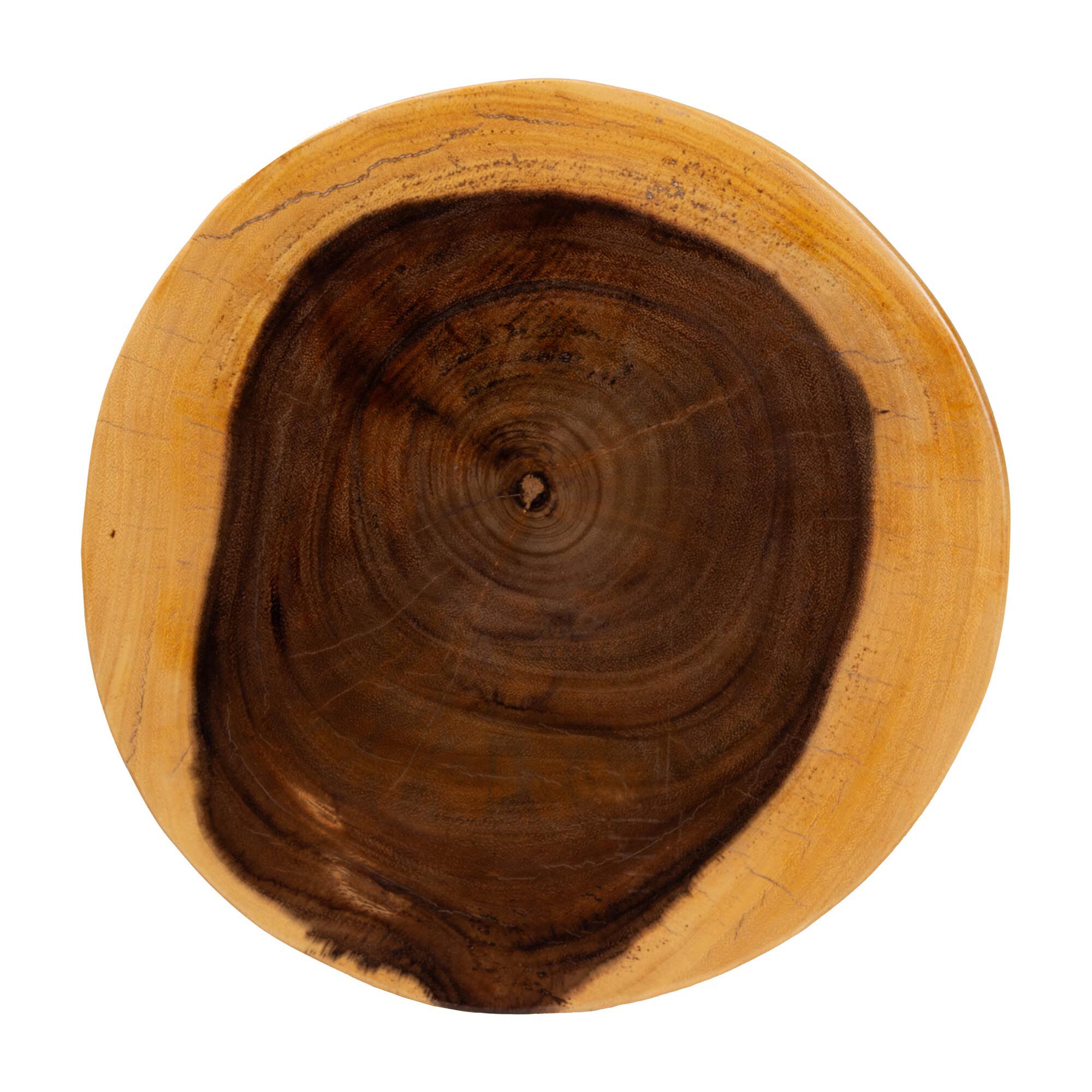 Kaseko Hand-carved Suar Wood Side Table, NATURAL BROWN, alternate image number 5