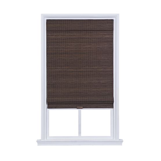 Cordless OPP Bamboo Roman Shade, BROWN, hi-res image number null