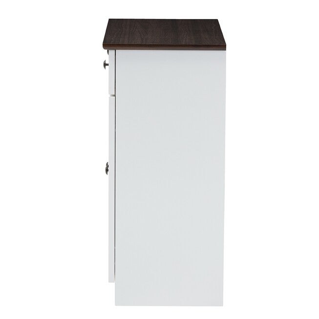 Lauren Two-Tone Buffet Kitchen Cabinet With Two Doors And Two Drawers Furniture, , alternate image number null