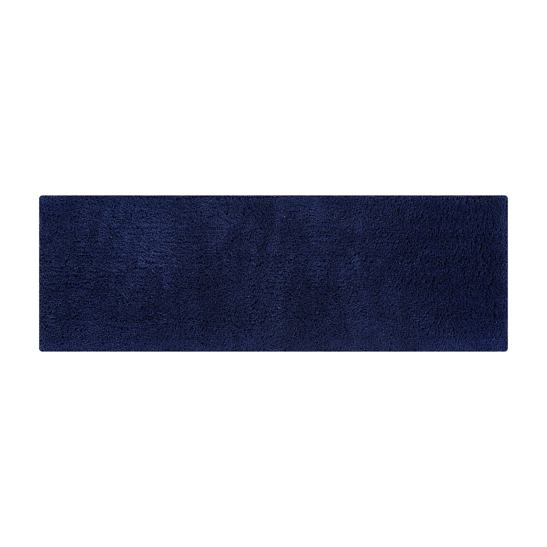 Micro Plush Collection 100% Polyester 20 inches X 60 inches Runner Bath Rug, NAVY, hi-res image number 0