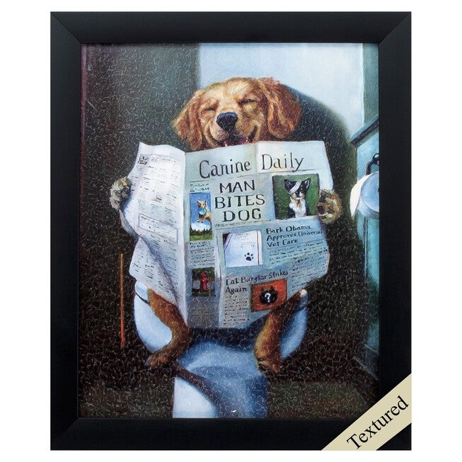 Man Bites Dog Framed Wall Décor, NEUTRAL, hi-res image number null