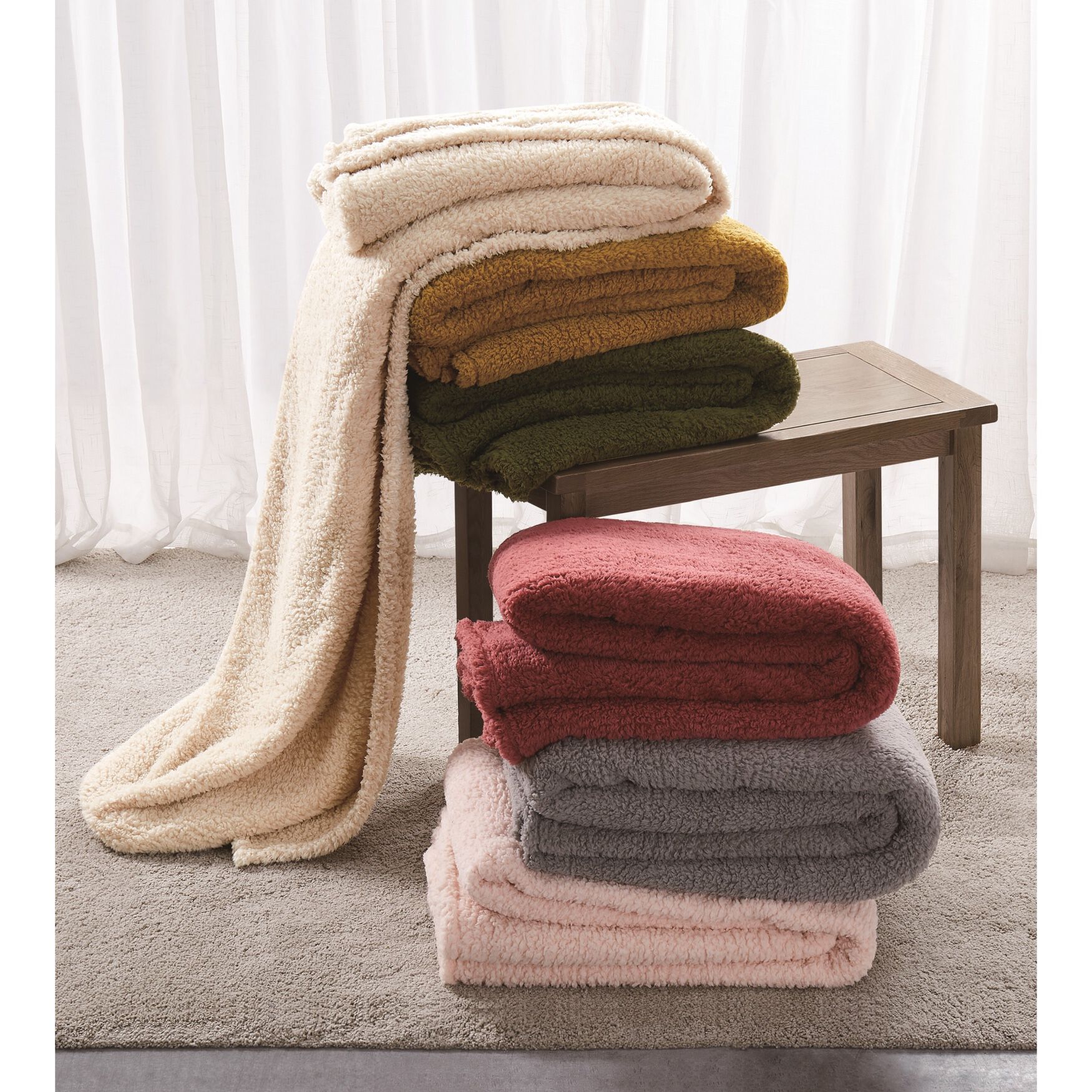 Marshmallow Sherpa Blanket, , on-hover image number 1