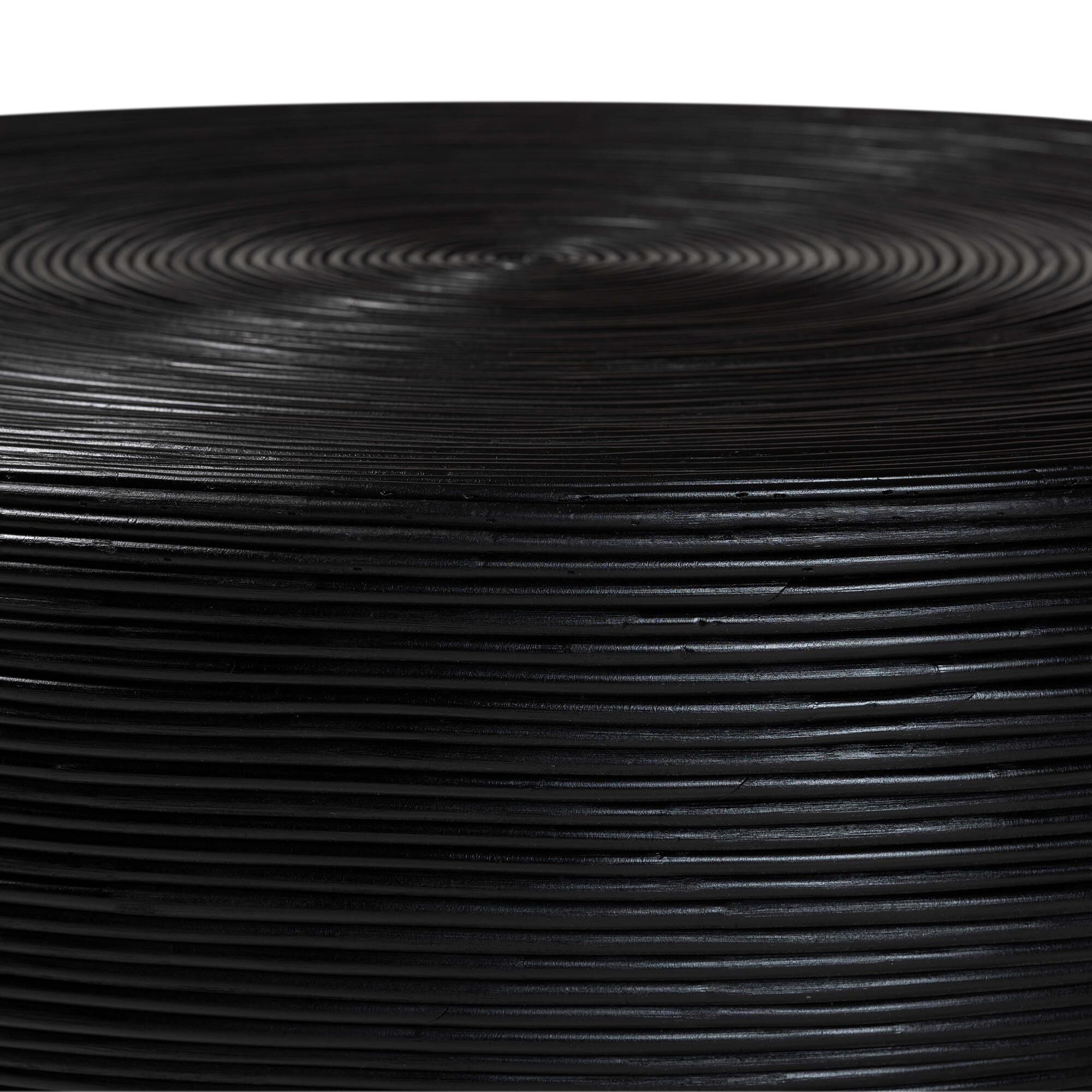 Tokyo Laminated Natural Rattan Coffee Table, Black, BROWN, alternate image number 2