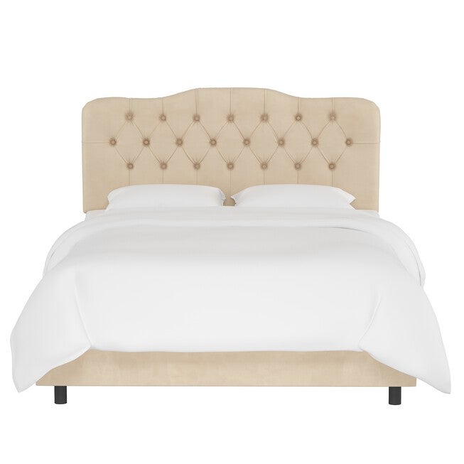 Velvet Tufted Bed, , on-hover image number 1