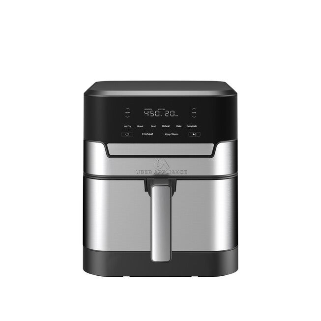 Uber Appliance 7Qt 8-Function Digital Air Fryer - Stainless Steel Ceramic Coated Non Stick, , on-hover image number 1