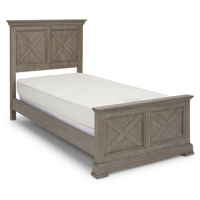 Mountain Lodge Gray Twin Bed, GRAY, hi-res image number 0