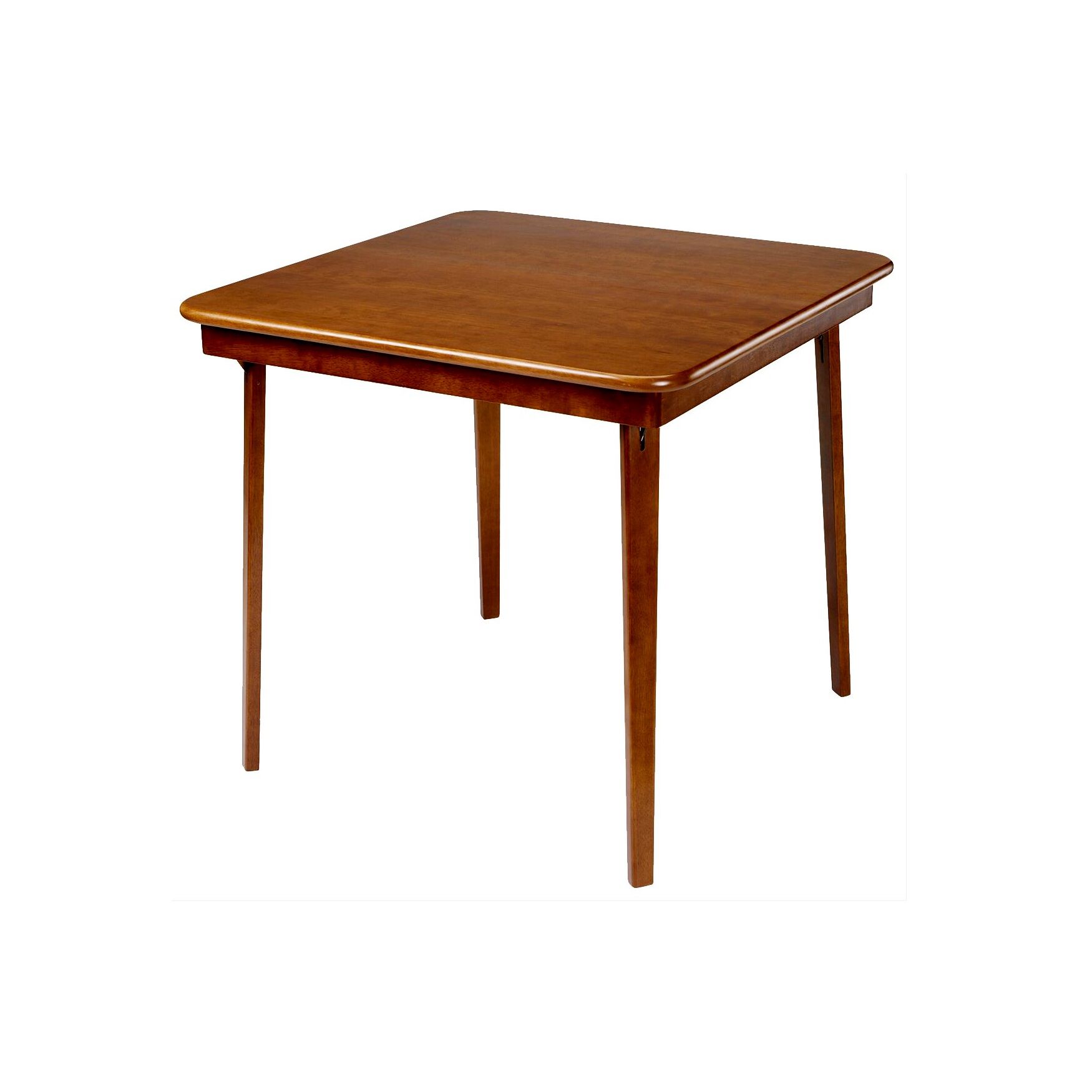 Straight Edge Wood Folding Card Table, FRUITWOOD, hi-res image number 0