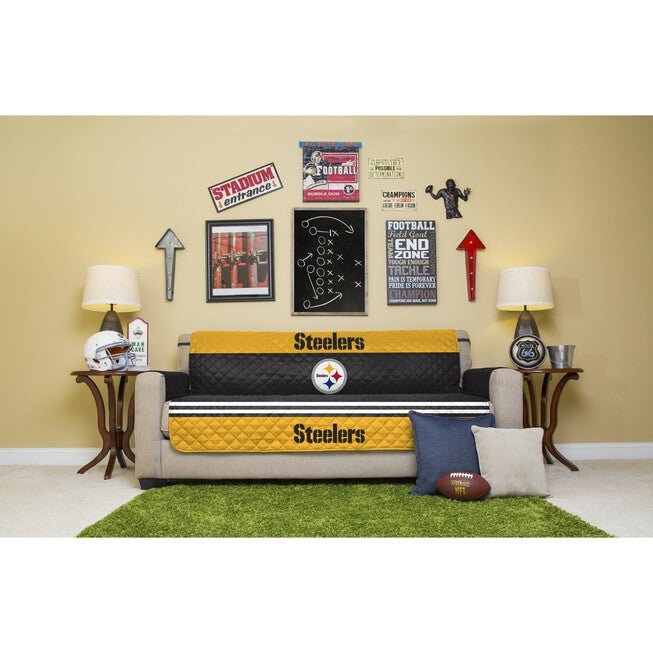 NFL Furniture Protector Sofa, PITTSBURGH STEELERS, hi-res image number null
