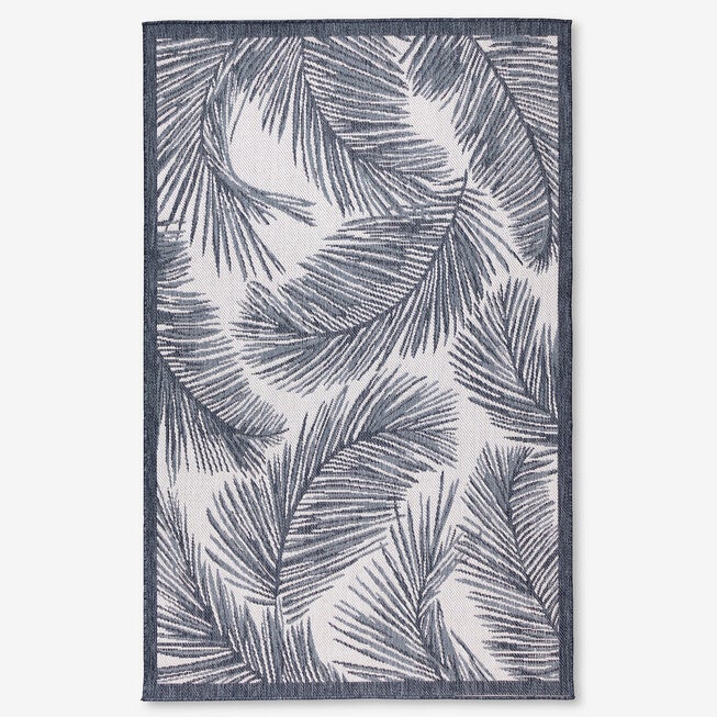 6 feet 9 inches x 9 feet 4 inches Malibu Indoor/Outdoor Rug, NAVY PALM, hi-res image number null