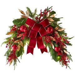 36" Pre-Lit Bordeaux Swag