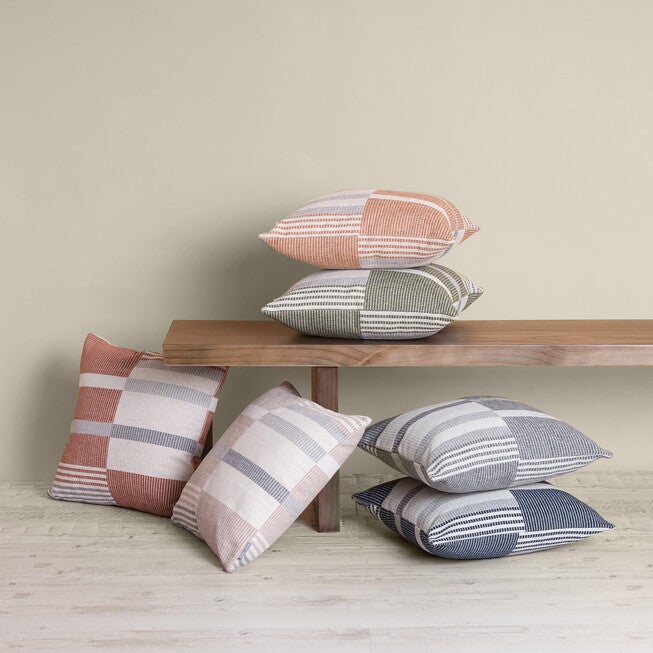 OLOV UNSYMETRICAL STRIPES PILLOW 18X18, , alternate image number 5